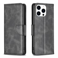 iPhone 16 Pro Max Hoesje - MobyDefend Wallet Book Case Met Koord - Zwart