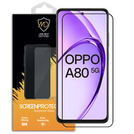 Oppo A80 5G Screenprotector - MobyDefend Screensaver Met Zwarte Randen - Gehard Glas 