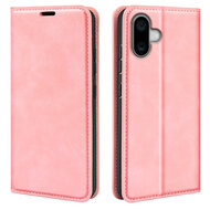 iPhone 16 Hoesje - Luxe Wallet Bookcase (Magnetische Sluiting) - Roze