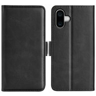 iPhone 16 Hoesje - MobyDefend Luxe Wallet Book Case (Sluiting Zijkant) - Zwart