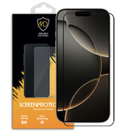 iPhone 16 Pro Screenprotector - MobyDefend Screensaver Met Zwarte Randen - Gehard Glas 