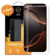 2-Pack iPhone 16 Pro Max Screenprotectors - MobyDefend Case-Friendly Screensavers - Gehard Glas