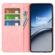 OnePlus Nord 4 Hoesje - Luxe Wallet Bookcase (Magnetische Sluiting) - Roze