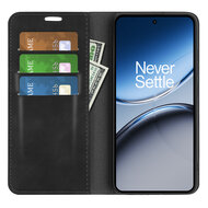 OnePlus Nord 4 Hoesje - Luxe Wallet Bookcase (Magnetische Sluiting) - Zwart