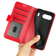 OnePlus Nord 4 Hoesje - MobyDefend Wallet Book Case (Sluiting Achterkant) - Rood