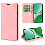 Oppo Reno12 F Hoesje - Luxe Wallet Bookcase (Magnetische Sluiting) - Roze