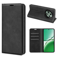 Oppo Reno12 F Hoesje - Luxe Wallet Bookcase (Magnetische Sluiting) - Zwart