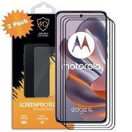 3-Pack Motorola Edge 50 Neo Screenprotectors - MobyDefend Screensaver Met Zwarte Randen - Gehard Glas