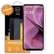 2-Pack Motorola Moto G55 Screenprotectors - MobyDefend Case-Friendly Screensavers - Gehard Glas