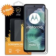 2-Pack Motorola Moto G35 Screenprotectors - MobyDefend Screensavers Met Zwarte Randen - Gehard Glas 