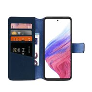 Samsung Galaxy A53 Hoesje - Luxe MobyDefend Wallet Bookcase - Blauw