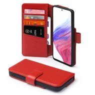 Samsung Galaxy A53 Hoesje - Luxe MobyDefend Wallet Bookcase - Rood