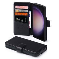 Samsung Galaxy S23 Hoesje - Luxe MobyDefend Wallet Bookcase - Zwart