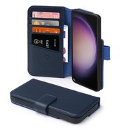 Samsung Galaxy S23 Hoesje - Luxe MobyDefend Wallet Bookcase - Blauw