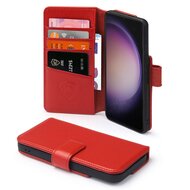 Samsung Galaxy S23 Plus (S23+) Hoesje - Luxe MobyDefend Wallet Bookcase - Rood