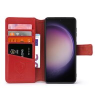 Samsung Galaxy S23 Plus (S23+) Hoesje - Luxe MobyDefend Wallet Bookcase - Rood