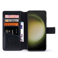 Samsung Galaxy S23 Ultra Hoesje - Luxe MobyDefend Wallet Bookcase - Zwart