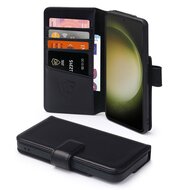 Samsung Galaxy S23 Ultra Hoesje - Luxe MobyDefend Wallet Bookcase - Zwart