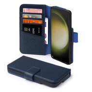 Samsung Galaxy S23 Ultra Hoesje - Luxe MobyDefend Wallet Bookcase - Blauw