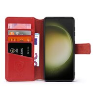 Samsung Galaxy S23 Ultra Hoesje - Luxe MobyDefend Wallet Bookcase - Rood