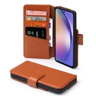 Samsung Galaxy A54 Hoesje - Luxe MobyDefend Wallet Bookcase - Lichtbruin