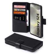 Samsung Galaxy S24 Hoesje - Luxe MobyDefend Wallet Bookcase - Zwart