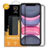 2-Pack Apple iPhone 11 / iPhone XR Screenprotectors - MobyDefend Screensavers Met Zwarte Randen - Gehard Glas