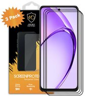 3-Pack Oppo A40 Screenprotectors - MobyDefend Screensavers Met Zwarte Randen - Gehard Glas 