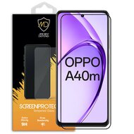 Oppo A40m Screenprotector - MobyDefend Screensaver Met Zwarte Randen - Gehard Glas 