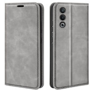 Oppo A80 5G Hoesje - Luxe Wallet Bookcase (Magnetische Sluiting) - Grijs