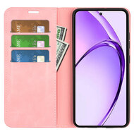 Oppo A80 5G Hoesje - Luxe Wallet Bookcase (Magnetische Sluiting) - Roze