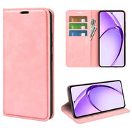 Oppo A80 5G Hoesje - Luxe Wallet Bookcase (Magnetische Sluiting) - Roze