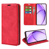 Oppo A80 5G Hoesje - Luxe Wallet Bookcase (Magnetische Sluiting) - Rood