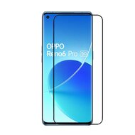 Oppo Reno6 Pro Screenprotector - MobyDefend Screensaver Met Zwarte Randen - Gehard Glas 