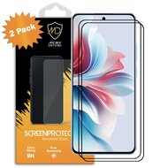 2-Pack Oppo Reno11 F Screenprotectors - MobyDefend Screensavers Met Zwarte Randen - Gehard Glas 