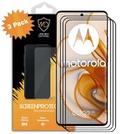 3-Pack Motorola Edge 50 Screenprotectors - MobyDefend Screensaver Met Zwarte Randen - Gehard Glas