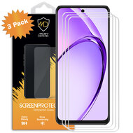 3-Pack Oppo A40 Screenprotectors MobyDefend Case-Friendly Screensavers - Gehard Glas