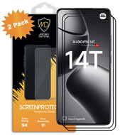 2-Pack Xiaomi 14T Screenprotectors - MobyDefend Screensavers Met Zwarte Randen - Gehard Glas 