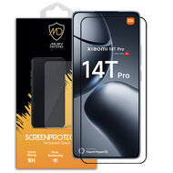 Xiaomi 14T Pro Screenprotector - MobyDefend Screensaver Met Zwarte Randen - Gehard Glas 