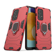 Samsung Galaxy A53 Hoesje - MobyDefend Dubbelgelaagde Pantsercase Met Standaard - Rood