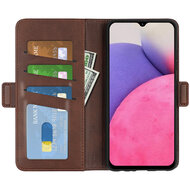 Samsung Galaxy A53 Hoesje - MobyDefend Luxe Wallet Book Case (Sluiting Zijkant) - Bruin