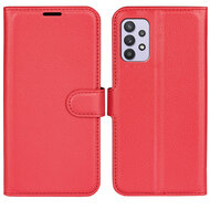 Samsung Galaxy A53 Hoesje - MobyDefend Kunstleren Wallet Book Case (Sluiting Voorkant) - Rood