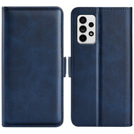 Samsung Galaxy A53 Hoesje - MobyDefend Luxe Wallet Book Case (Sluiting Zijkant) - Blauw