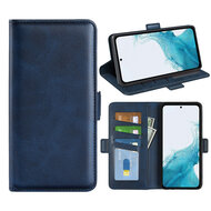 Samsung Galaxy A54 Hoesje - MobyDefend Luxe Wallet Book Case (Sluiting Zijkant) - Blauw