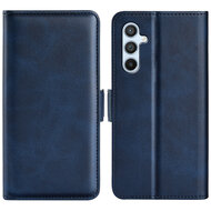 Samsung Galaxy A54 Hoesje - MobyDefend Luxe Wallet Book Case (Sluiting Zijkant) - Blauw