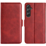 Samsung Galaxy A55 Hoesje - MobyDefend Luxe Wallet Book Case (Sluiting Zijkant) - Rood