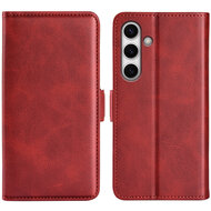 Samsung Galaxy S24 FE Hoesje - MobyDefend Luxe Wallet Book Case (Sluiting Zijkant) - Rood