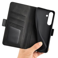 Samsung Galaxy S24 FE Hoesje - MobyDefend Luxe Wallet Book Case (Sluiting Zijkant) - Zwart