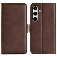 Samsung Galaxy S24 FE Hoesje - MobyDefend Luxe Wallet Book Case (Sluiting Zijkant) - Bruin