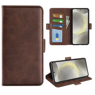 Samsung Galaxy S24 FE Hoesje - MobyDefend Luxe Wallet Book Case (Sluiting Zijkant) - Bruin